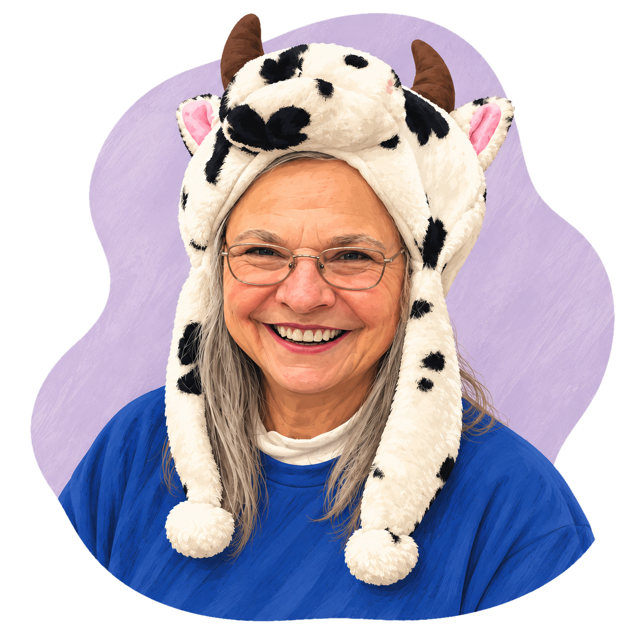 Illustrated portrait of board member Linda